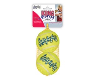 KONG airdog Sqeuaker Tennisbold 2 pack L 8 cm